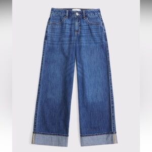 abercrombie kids Medium Blue High Rise Ultra Wide-Leg Jeans - 13/14 LONG